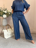 Load image into Gallery viewer, Wide Leg Pant - Dark Denim One Size