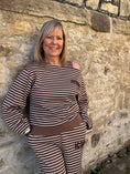 Load image into Gallery viewer, Iconic Stripe Lounge Set - Brown/Cream