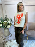 Load image into Gallery viewer, Lobster Tank Top - Cream/Orange - Wardrobe By Simone