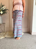 Load image into Gallery viewer, Paisley & Fleck Of Gold Wide Pant - Turquoise