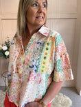 Load image into Gallery viewer, Hint Of Sparkle Shirt - Coral/Mix - Wardrobe By Simone