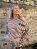 Load image into Gallery viewer, Iconic Stripe Lounge Set - Camel/Brown