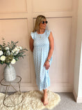Load image into Gallery viewer, A Spotty Dotty Dress - Pale Blue/Cream