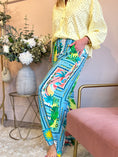 Load image into Gallery viewer, Club Tropicana Wide Leg Pant - Turquoise/Green - Wardrobe By Simone