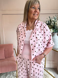 Load image into Gallery viewer, Polka Dot Shirt Pant Set - Sugar Pink/Brown - Wardrobe By Simone