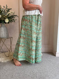 Load image into Gallery viewer, Paisley & Fleck Of Gold Wide Pant - Green - Wardrobe By Simone