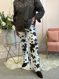 Load image into Gallery viewer, Bold Cow Print Jean - Brown/White