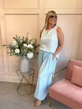 Load image into Gallery viewer, Crinkle Asymmetric Vest Top - Pale Blue
