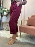Load image into Gallery viewer, Scarf Tie Belted Pant - Burgundy