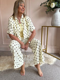 Load image into Gallery viewer, Polka Dot Shirt Pant Set - Lemon/Brown - Wardrobe By Simone
