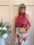 Load image into Gallery viewer, Just A Halter Neck Top - Deep Rasberry
