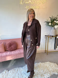 Load image into Gallery viewer, Gold Button Cardi Jacket - Brown