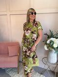 Load image into Gallery viewer, Tropical Top & Crop Pant Set - Olive Green/Brown - Wardrobe By Simone