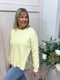 Load image into Gallery viewer, Lace Edge Jumper - Lemon - Wardrobe By Simone