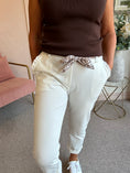 Load image into Gallery viewer, Belted Tie Pant - White - Wardrobe By Simone
