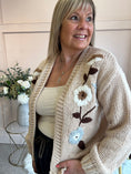 Load image into Gallery viewer, Pretty Flowers Cardigan - Soft Beige