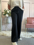 Load image into Gallery viewer, Comfy Wide Leg Lounge Pant - Black - Wardrobe By Simone