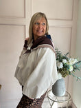 Load image into Gallery viewer, Scarf With Zip Jacket - Cream