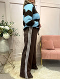 Load image into Gallery viewer, Quirky Side Striped Lounge Pant - Brown/Leopard
