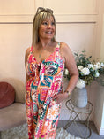Load image into Gallery viewer, Escape To The Sun Jumpsuit - Coral/Mix - Wardrobe By Simone