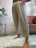 Load image into Gallery viewer, Barrel Suedette Pant - Soft Beige