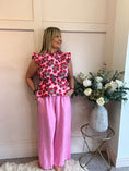 Load image into Gallery viewer, Cute Tomato Peplum Top - Red/Pink - Wardrobe By Simone