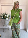Load image into Gallery viewer, Cute Peplum Top - Olive Green