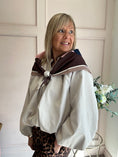 Load image into Gallery viewer, Scarf With Zip Jacket - Cream