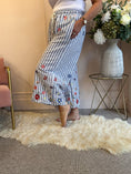 Load image into Gallery viewer, Flowers In The Pocket Striped Pant - Blue/White - Wardrobe By Simone