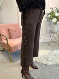 Load image into Gallery viewer, Sparkle Side Sequin Pant - Brown