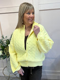 Load image into Gallery viewer, Cable Texture Pattern Cardigan - Lemon - Wardrobe By Simone