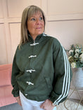 Load image into Gallery viewer, Sporty Vibe Zip & Toggle Jacket - Khaki/Cream - Wardrobe By Simone