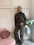 Load image into Gallery viewer, Military Lounge Jacket - Brown - Wardrobe By Simone