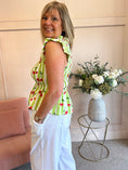 Load image into Gallery viewer, Cute Cherry Peplum Top - Cherry/Lime