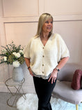 Load image into Gallery viewer, Lace Trim Cardigan - Soft Beige