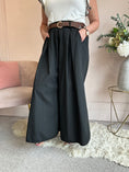 Load image into Gallery viewer, Belted Palazzo Wide Pant - Black - Wardrobe By Simone