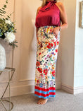 Load image into Gallery viewer, Botanical Floral Wide Pant - Cream/Blue