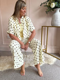 Load image into Gallery viewer, Polka Dot Shirt Pant Set - Lemon/Brown - Wardrobe By Simone