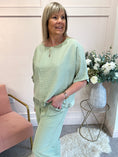 Load image into Gallery viewer, Top & Harem Pant Set - Soft Sage Green - Wardrobe By Simone