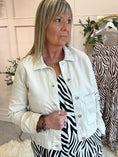 Load image into Gallery viewer, Denim Box Jacket - Soft Beige - Wardrobe By Simone