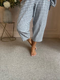 Load image into Gallery viewer, Gingham Pants - Grey/Blue One Size