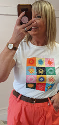 Load image into Gallery viewer, Sunshine Bursts T Shirt - White - Wardrobe By Simone