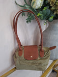 Load image into Gallery viewer, Tan Detail Shoulder Bag - Sage/Tan