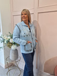 Load image into Gallery viewer, Fringe Detailing Cardi/Jacket - Powder Blue
