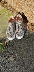 Load image into Gallery viewer, Laceless Platform Sole Trainer - Snake Print - Wardrobe By Simone
