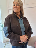 Load image into Gallery viewer, A Cosy Feel Denim Detail Jacket - Chocolate