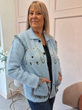 Load image into Gallery viewer, Fringe Detailing Cardi/Jacket - Powder Blue