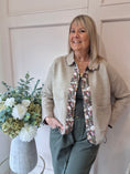 Load image into Gallery viewer, Floral Edge Cardi/Jacket - Biscuit