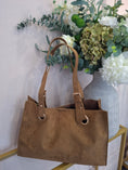 Load image into Gallery viewer, Suedette Buckle detail Shoulder Bag - Toffee