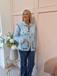 Load image into Gallery viewer, Fringe Detailing Cardi/Jacket - Powder Blue